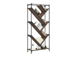Hot Estante 79x30x180 cm deriv. de madeira/metal carvalho PT574688 Castanho