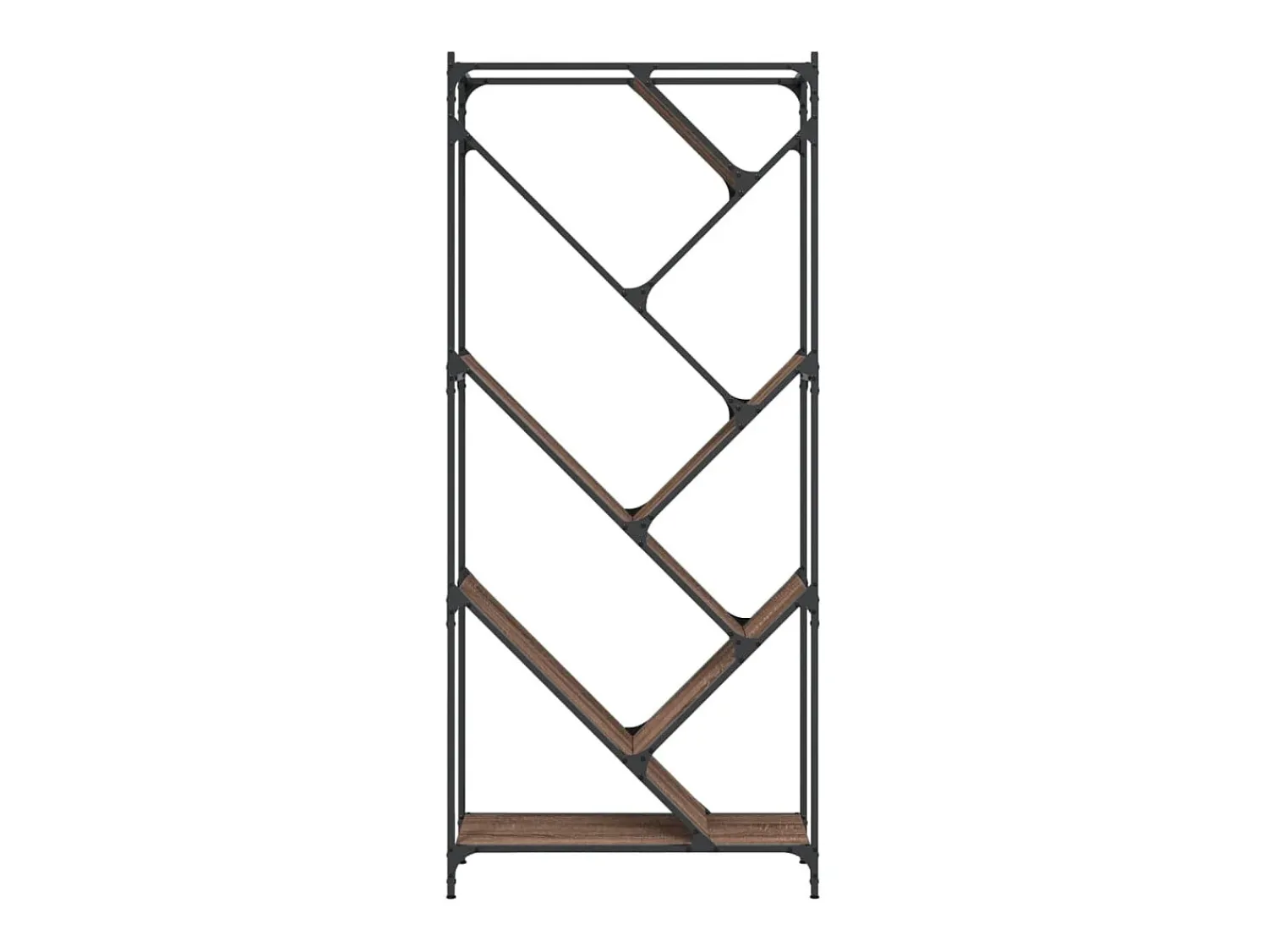 Hot Estante 79x30x180 cm deriv. de madeira/metal carvalho PT574688 Castanho