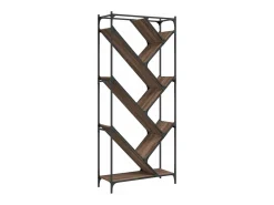 Hot Estante 79x30x180 cm deriv. de madeira/metal carvalho PT574688 Castanho