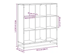 Biblioteca|vidaxl Estante 97,5x33x107,5 cm deriv. madeira/metal carvalho sonoma Castanho