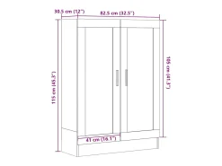 Biblioteca|vidaxl Estante 82,5x30,5x115 cm derivados de madeira madeira velha Castanho