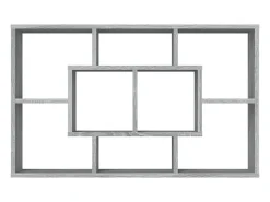 New Estante 85x16x52,5 cm derivados de madeira sonoma PT347102 Cinzento