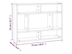 vidaxl Estante 75x16x55 cm derivados de madeira sonoma^ Prateleira