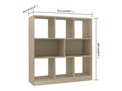 Vitrina*vidaxl Estante 97,5x29,5x100 cm derivados de madeira carvalho sonoma Castanho