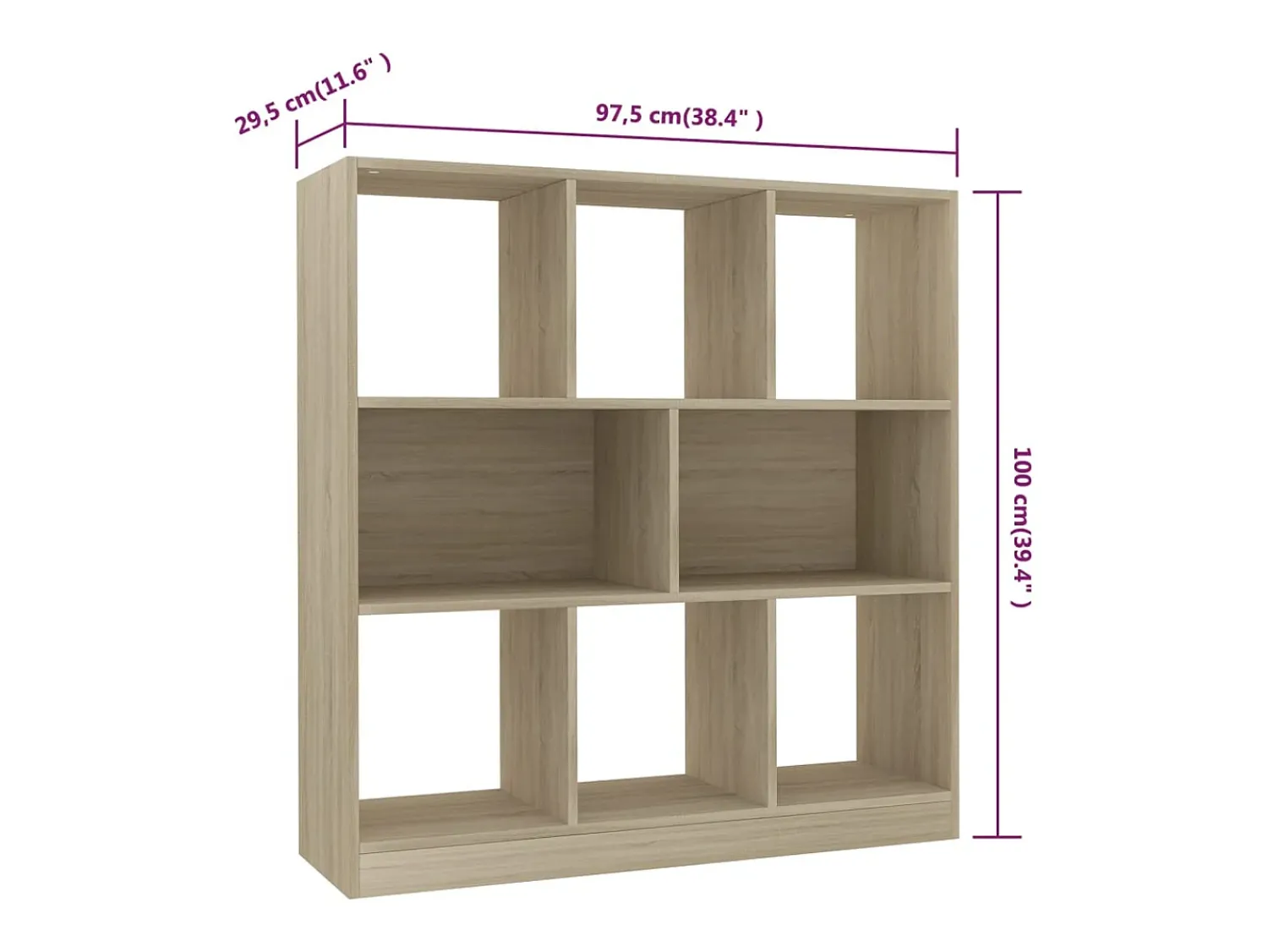 Vitrina*vidaxl Estante 97,5x29,5x100 cm derivados de madeira carvalho sonoma Castanho