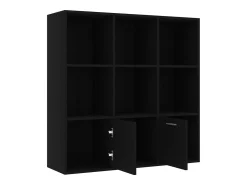 Vitrina|vidaxl Estante 98x30x98 cm derivados de madeira Preto