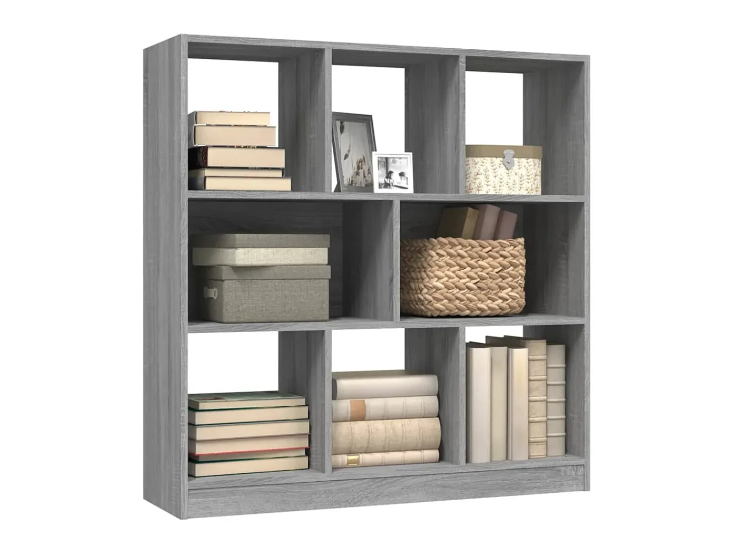 Biblioteca* Estante 97,5x29,5x100 cm derivados de madeira sonoma PT502655 Cinzento