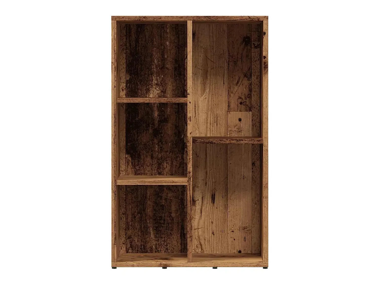 Biblioteca*vidaxl Estante 50x25x80 cm derivados de madeira madeira velha Castanho