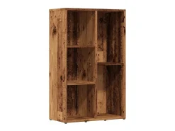Biblioteca*vidaxl Estante 50x25x80 cm derivados de madeira madeira velha Castanho