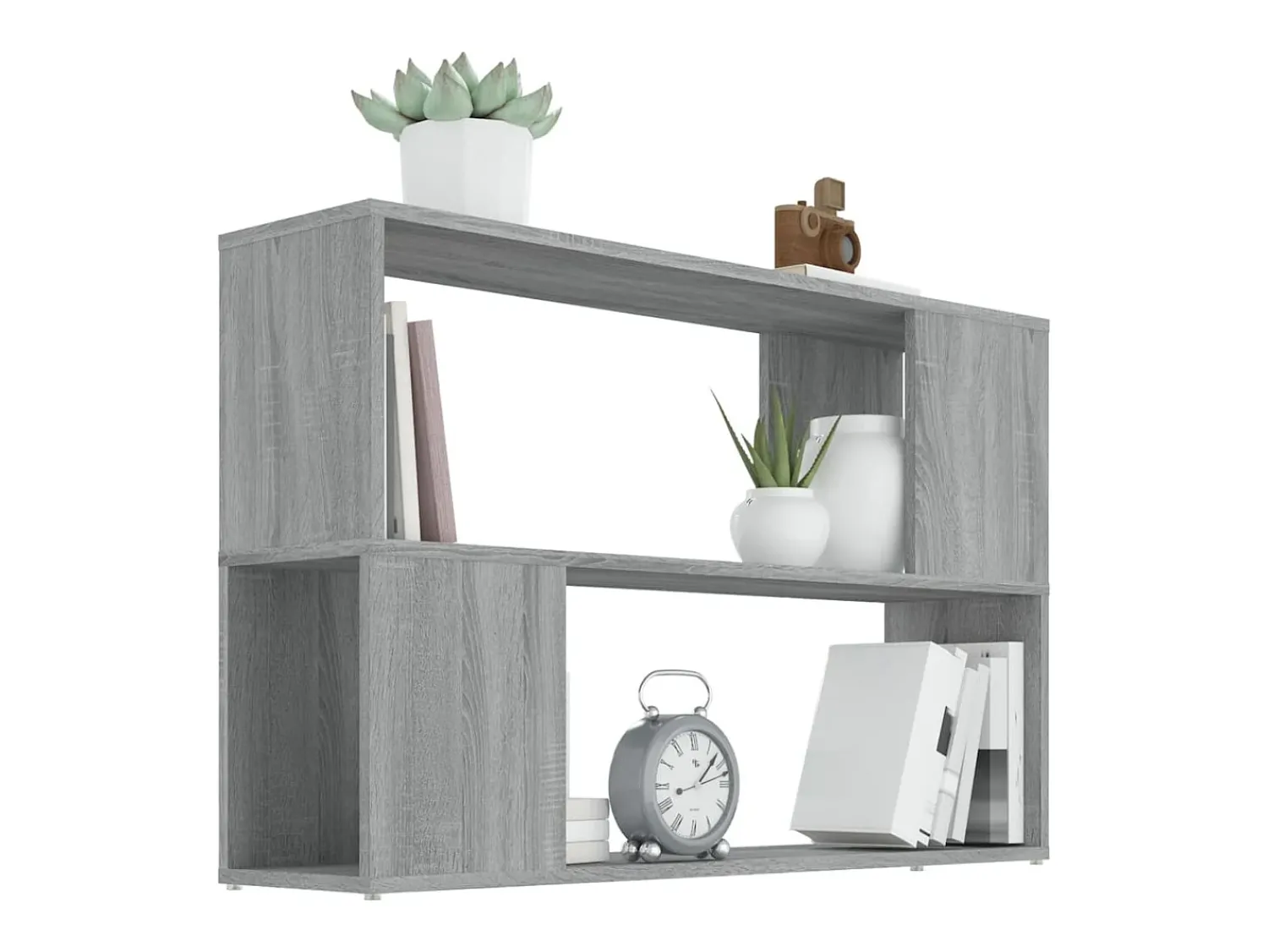 Vitrina|vidaxl Estante 100x24x63 cm derivados de madeira sonoma Cinzento