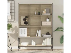 Biblioteca| Estante 102x30x141,5 cm derivados de madeira carvalho sonoma PT566981 Castanho