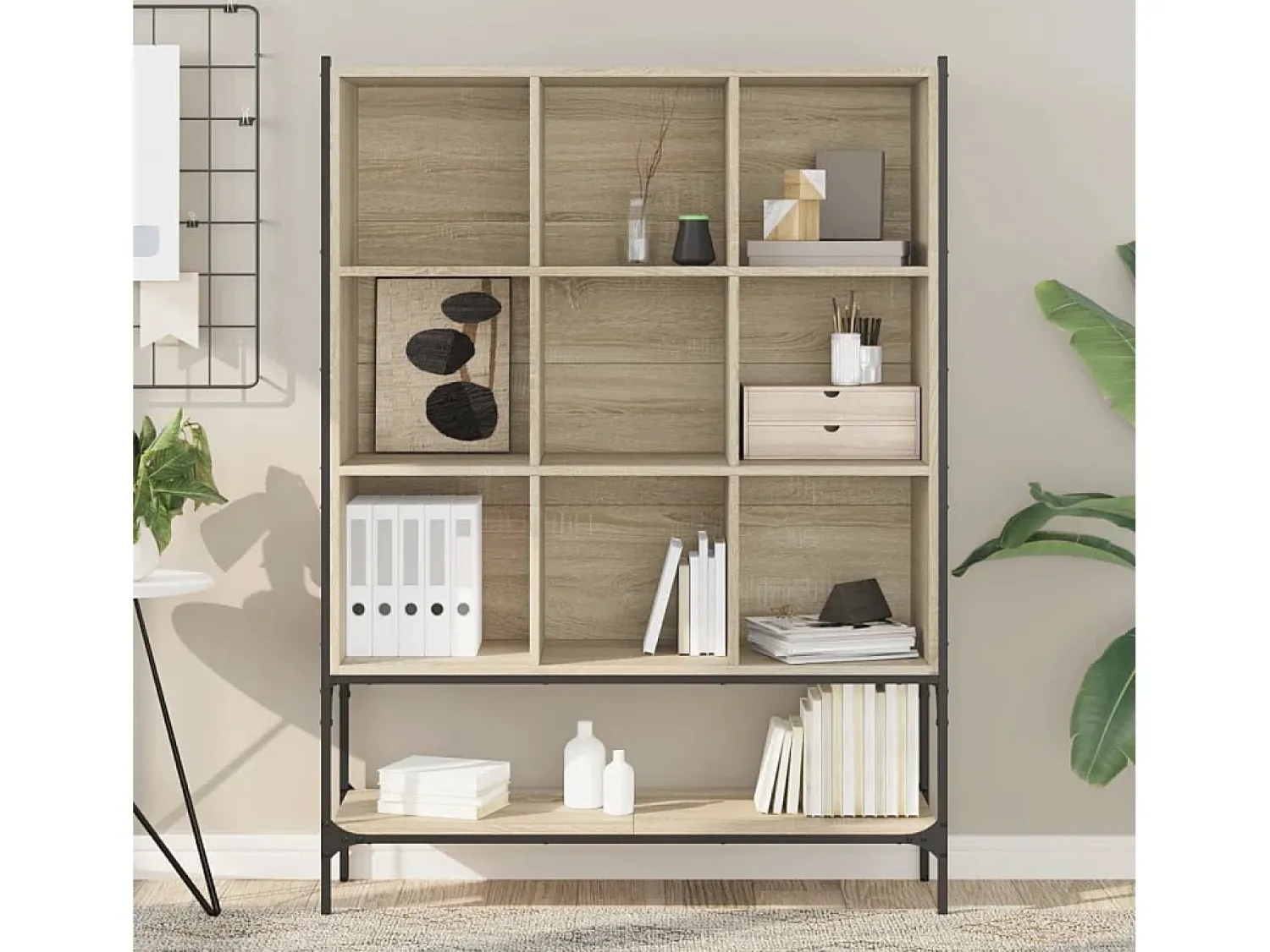 Biblioteca| Estante 102x30x141,5 cm derivados de madeira carvalho sonoma PT566981 Castanho