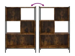Vitrina|vidaxl Estante 72x28x109 cm derivados de madeira carvalho fumado Castanho