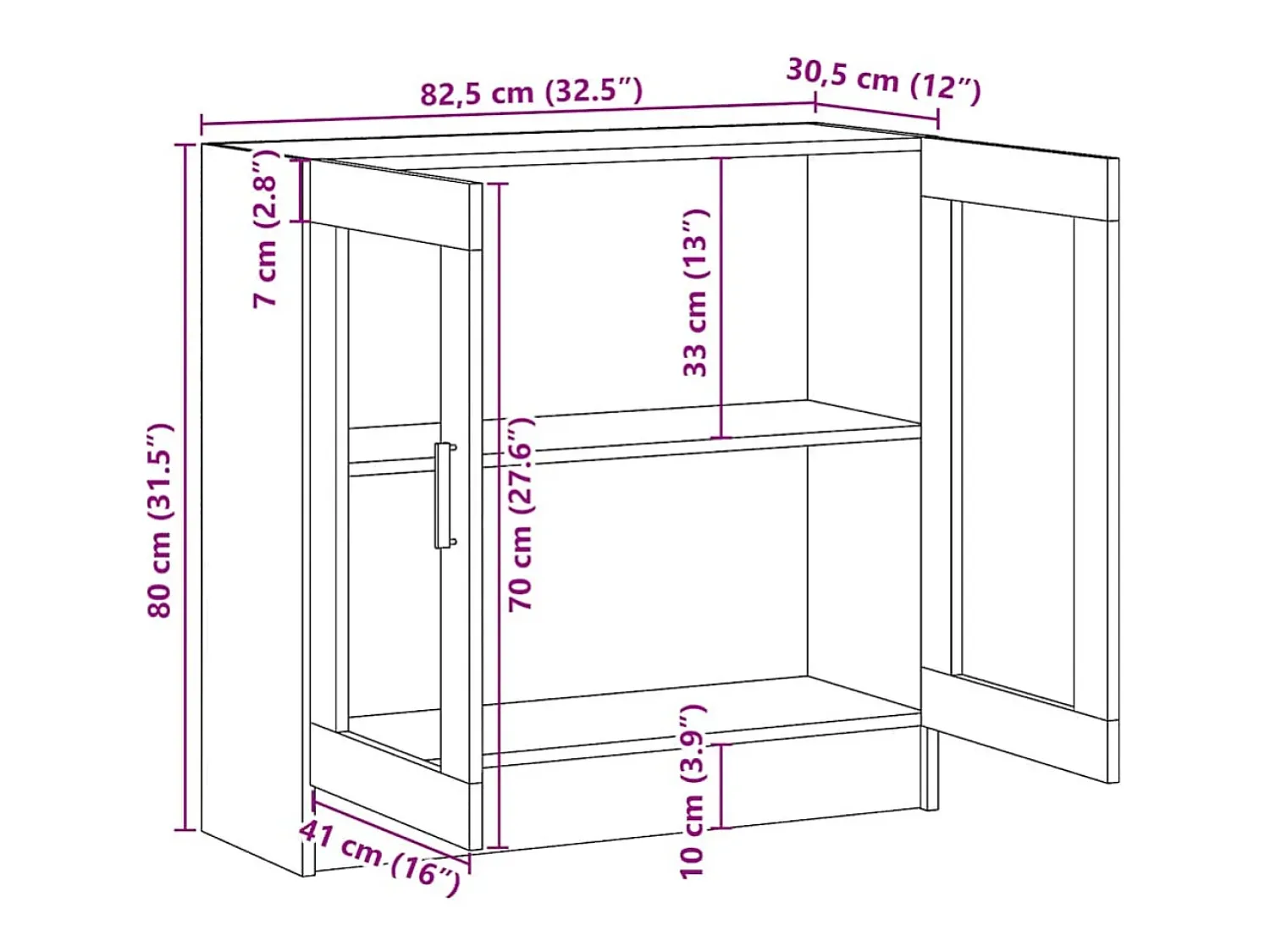 Biblioteca|vidaxl Estante 82,5x30,5x80 cm derivados de madeira carvalho artisiano Castanho