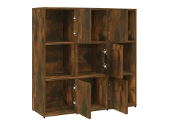 Biblioteca| Estante 90x30x90 cm derivados de madeira carvalho fumado PT402517 Castanho