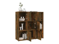 Biblioteca| Estante 90x30x90 cm derivados de madeira carvalho fumado PT402517 Castanho