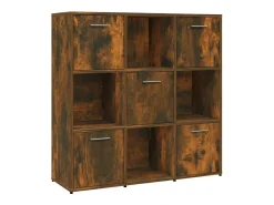 Biblioteca| Estante 90x30x90 cm derivados de madeira carvalho fumado PT402517 Castanho