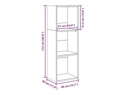 Sale vidaxl Estante 40x30x114 cm derivados de madeira Branco