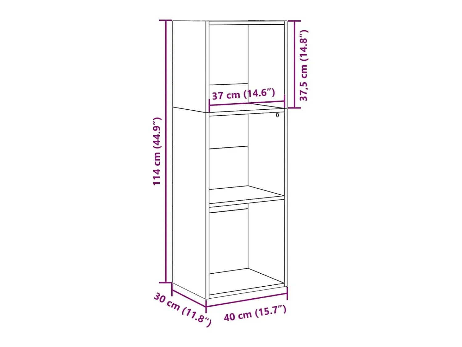 Sale vidaxl Estante 40x30x114 cm derivados de madeira Branco
