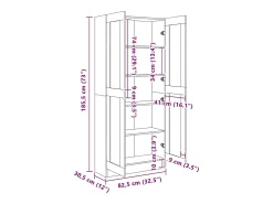 Discount vidaxl Estante 82,5x30,5x185,5 cm derivados de madeira Branco