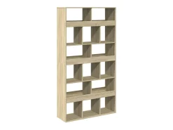 Biblioteca|vidaxl Estante 100x33x187,5 cm derivados de madeira carvalho sonoma Natural escuro