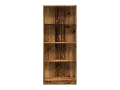 Biblioteca*vidaxl Estante 60x24x143 cm derivados de madeira madeira velha Castanho