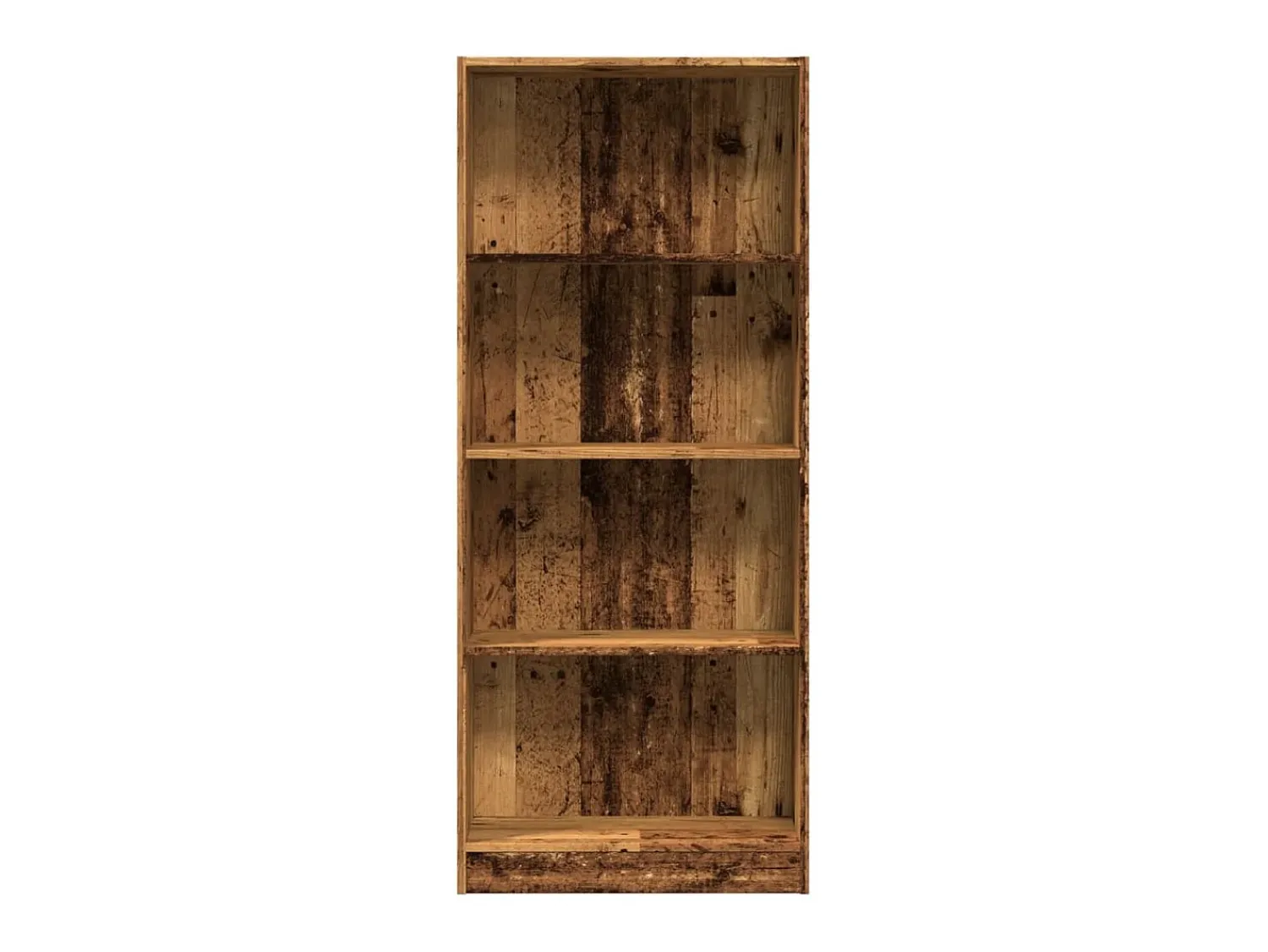 Biblioteca*vidaxl Estante 60x24x143 cm derivados de madeira madeira velha Castanho