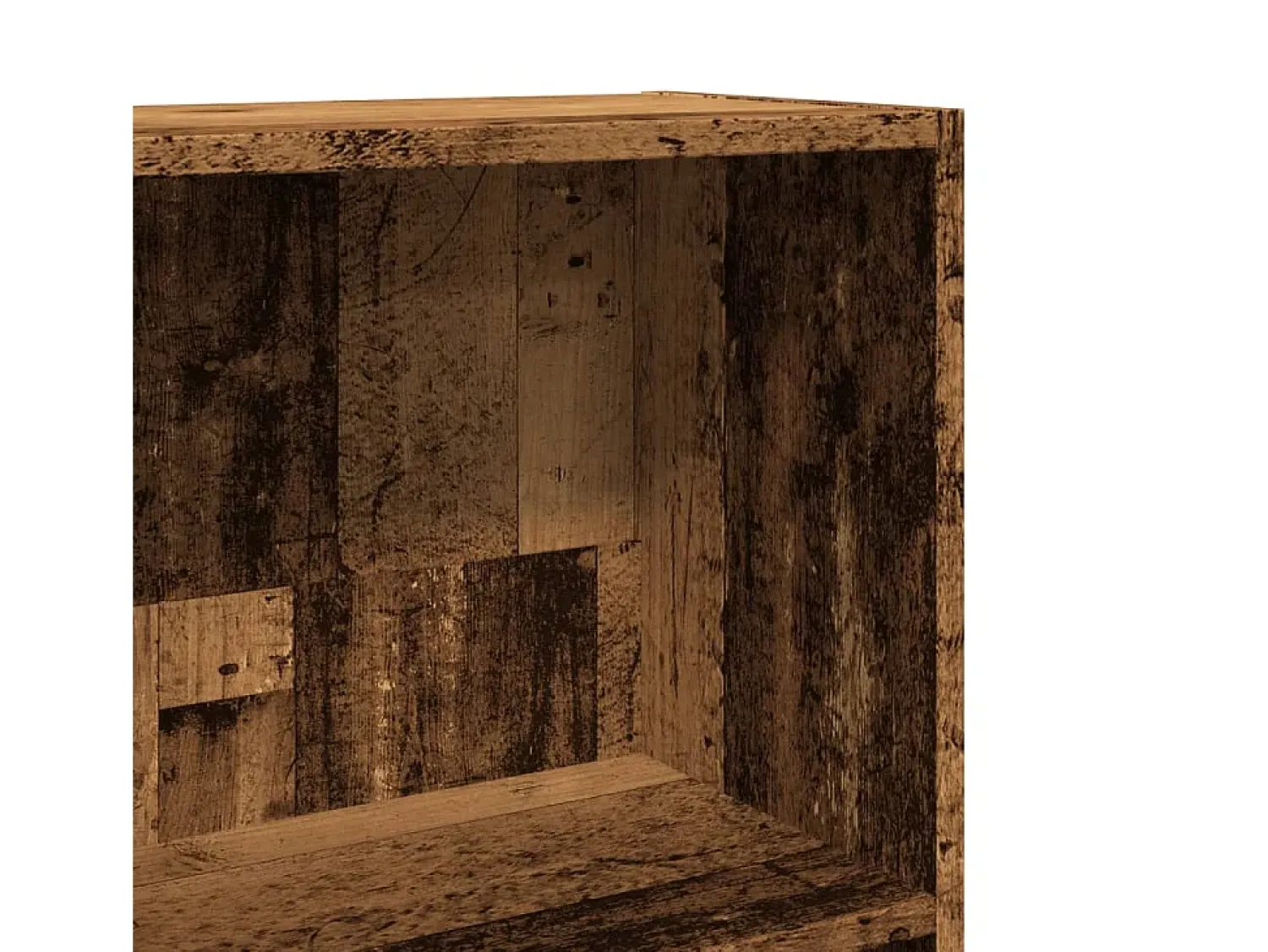 Biblioteca*vidaxl Estante 60x24x143 cm derivados de madeira madeira velha Castanho