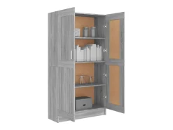 Vitrina*vidaxl Estante 82,5x30,5x150 cm derivados de madeira sonoma Cinzento