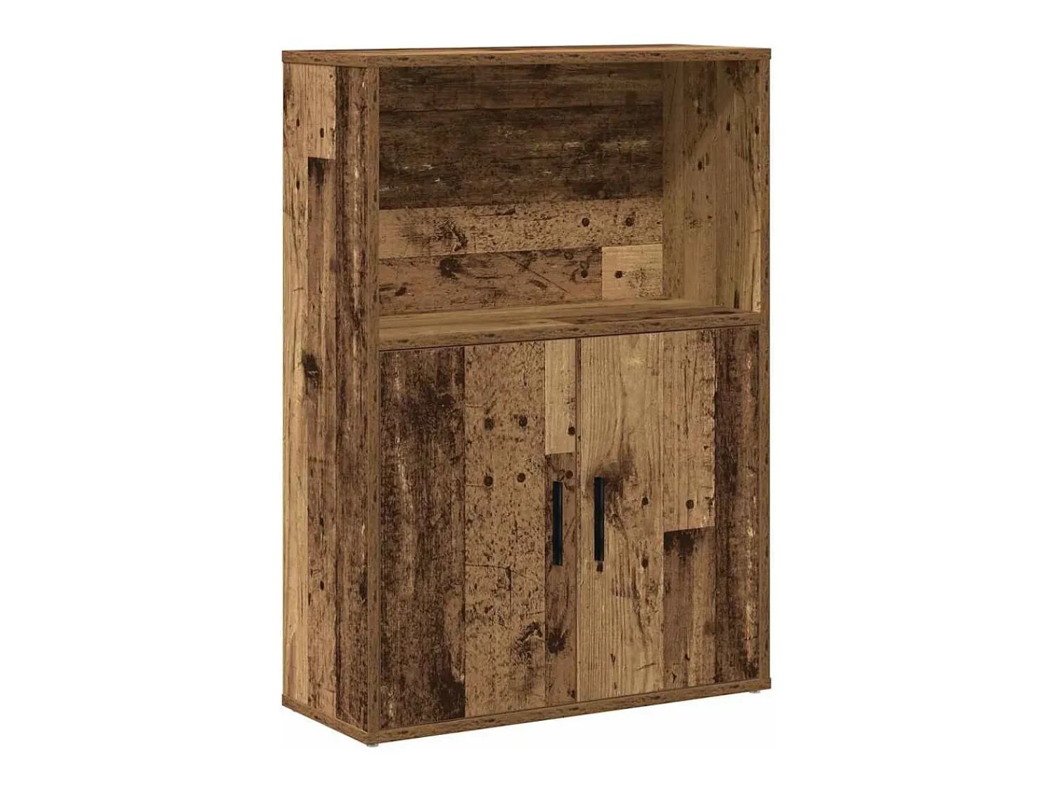 vidaxl Estante 60x24x85 cm derivados de madeira madeira velha Castanho
