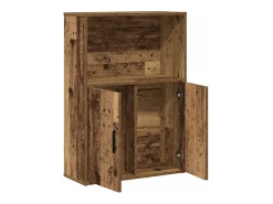 vidaxl Estante 60x24x85 cm derivados de madeira madeira velha Castanho