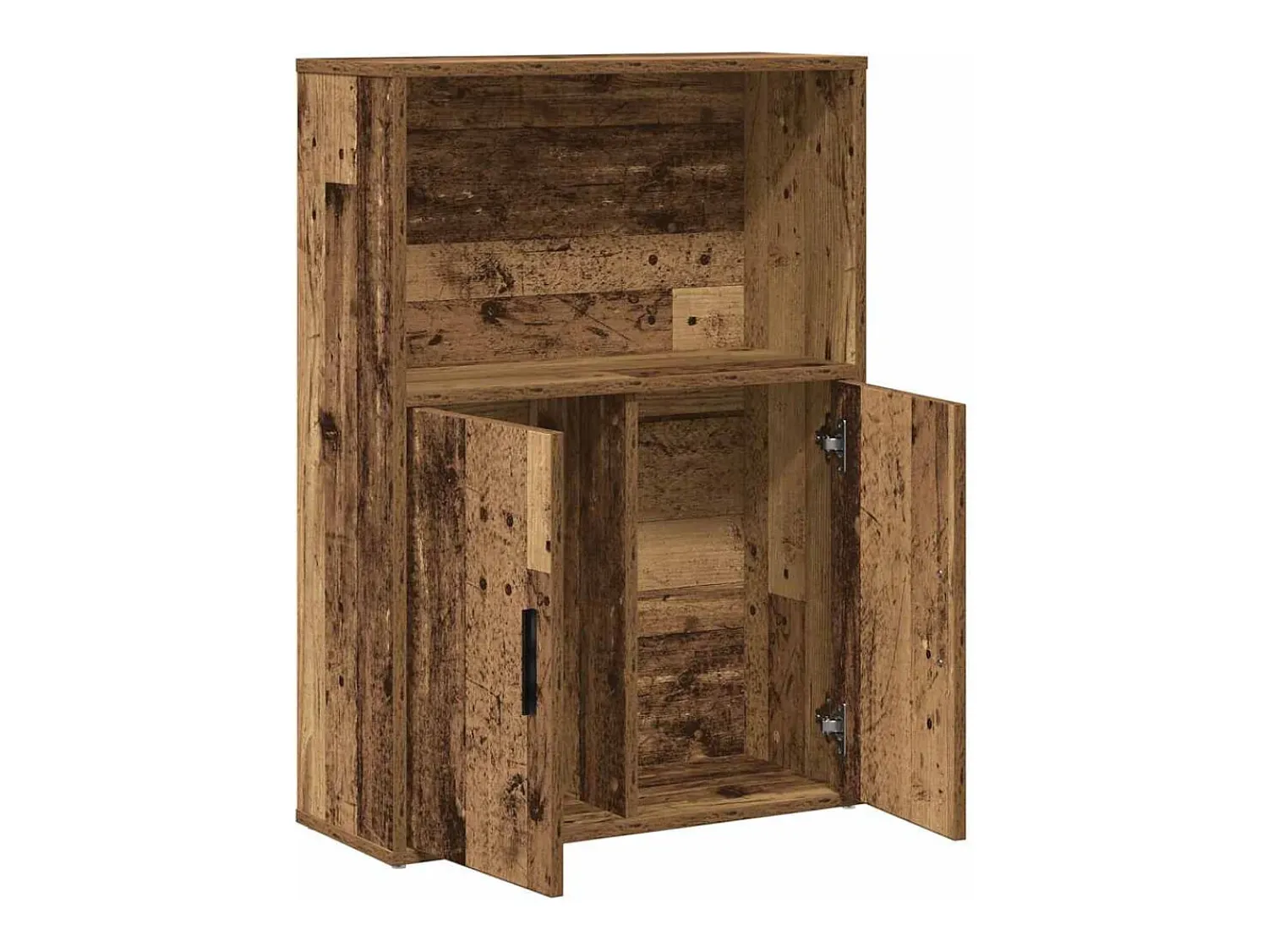 vidaxl Estante 60x24x85 cm derivados de madeira madeira velha Castanho