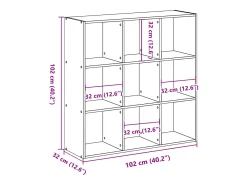 vidaxl Estante 102x32x102 cm derivados de madeira Branco