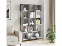 Biblioteca| Estante 102x28x172 cm derivados de madeira sonoma PT475978 Cinzento