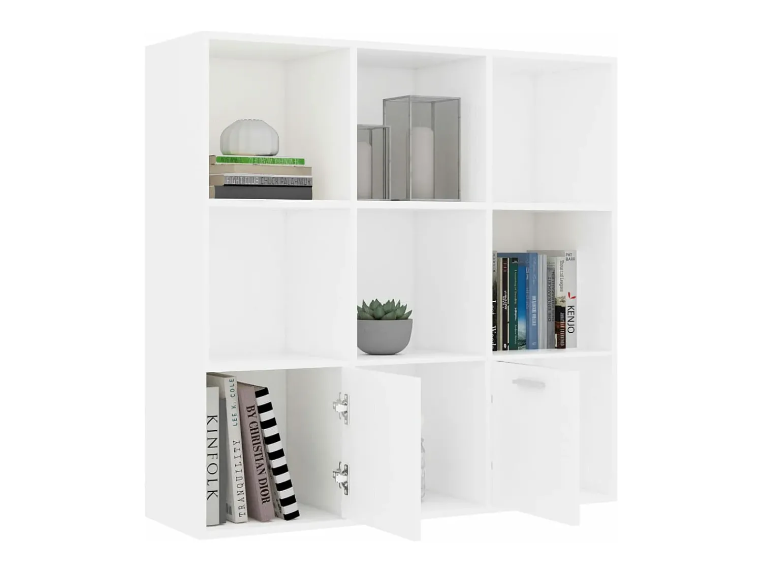 Vitrina*vidaxl Estante 98x30x98 cm derivados de madeira Branco