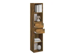 Vitrina*vidaxl Estante 36x30x171 cm derivados de madeira carvalho fumado Castanho
