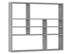Prateleira| Estante 90x16x78 cm derivados de madeira sonoma PT870238 Cinzento