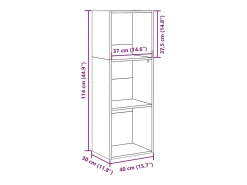 Sale vidaxl Estante 40x30x114 cm derivados de madeira cimento Cinzento