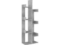 Clearance Estante 48x25,5x140 cm derivados de madeira cimento PT869621 Cinzento