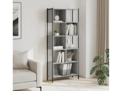 Biblioteca| Estante 72x28x172 cm derivados de madeira sonoma PT539813 Cinzento