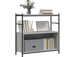Outlet Estante 80x30x78,5 cm derivados de madeira e ferro cinza sonoma PT530380 Cinzento