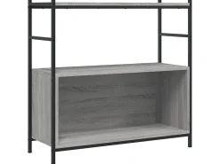 Outlet Estante 80x30x78,5 cm derivados de madeira e ferro cinza sonoma PT530380 Cinzento