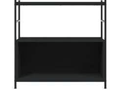Biblioteca* Estante 80x30x78,5 cm derivados de madeira e ferro PT653887 Preto