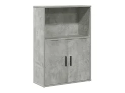 Biblioteca*vidaxl Estante 60x24x85 cm derivados de madeira cimento Cinzento