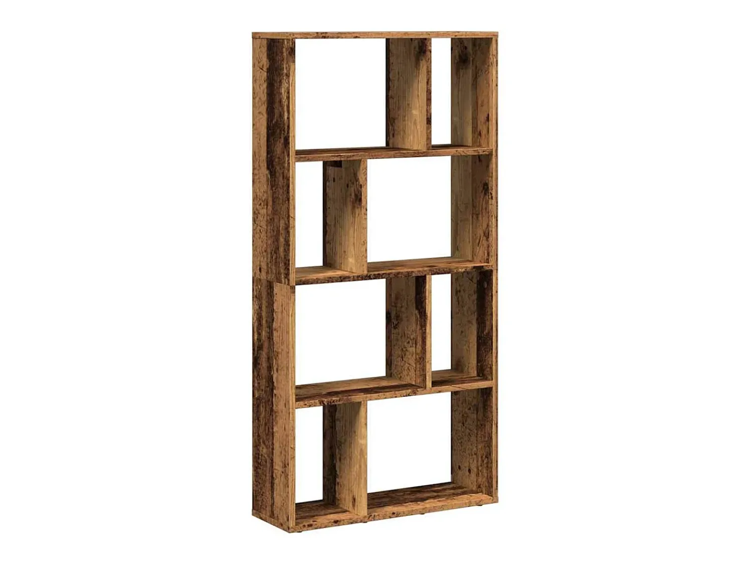 Biblioteca*vidaxl Estante 60x20x120,5 cm derivados de madeira madeira velha Castanho