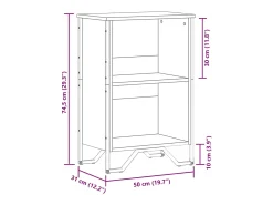 Prateleira|vidaxl Estante 50x31x74,5 cm derivados de madeira carvalho sonoma Castanho