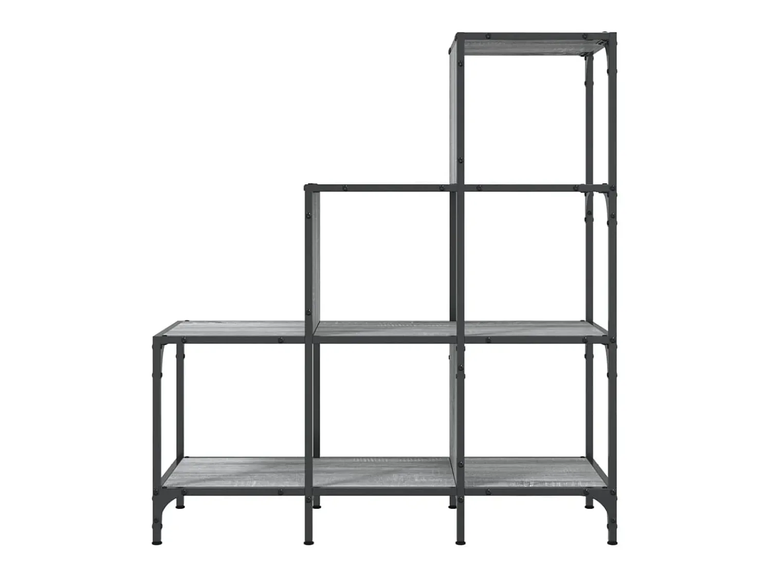 Biblioteca* Estante 92x30x102 cm derivados de madeira e metal cinza sonoma PT516614 Cinzento