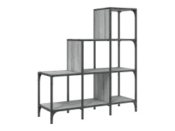 Biblioteca* Estante 92x30x102 cm derivados de madeira e metal cinza sonoma PT516614 Cinzento
