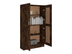 Best vidaxl Estante 82,5x30,5x150 cm derivados de madeira carvalho fumado Castanho