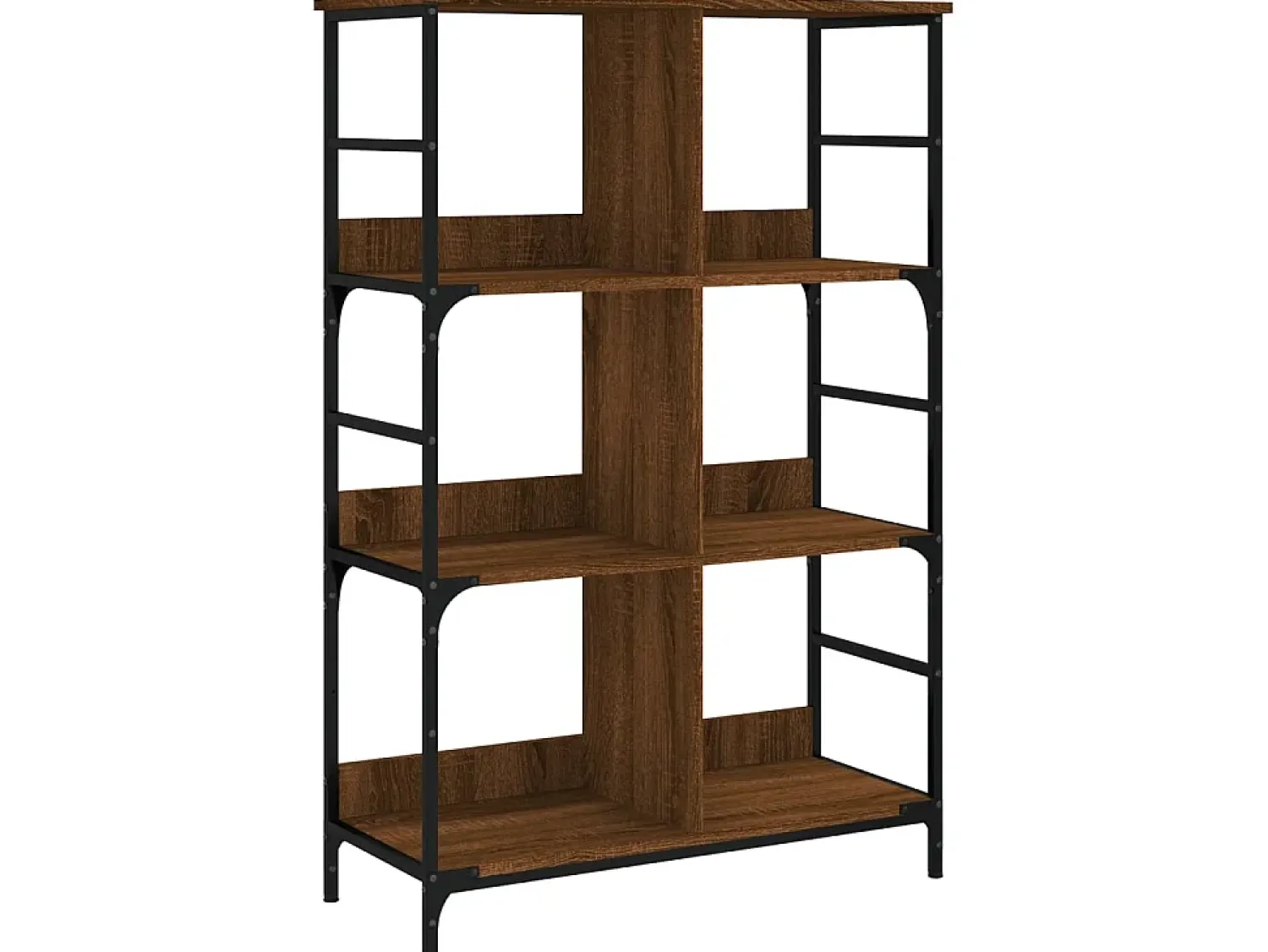 Biblioteca| Estante 78,5x33x117,5 cm derivados de madeira carvalho PT723721 Castanho